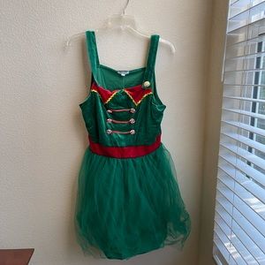 Born Famous Velvet & Tulle Nutcracker Christmas Dress M Medium Green